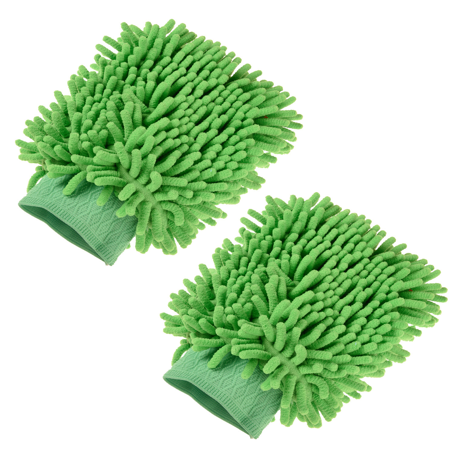 Kuber Industries Gloves | Microfiber Cleaning Gloves | Chenille Mitts for Kitchen | 50 GSM Hand Duster for Kitchen | Hand Gloves For Car | Duster for Glass | Green