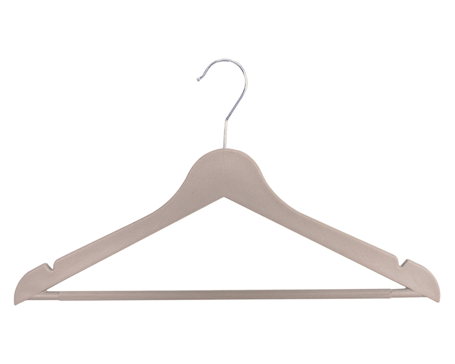 Kuber Industries Hanger|Durable & Lightweight Coat and Clothes Hangers|Notches Wardrobe Organization With 360 Degree Swivel Hook|(Cream)
