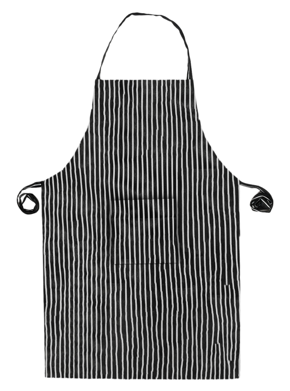 Kuber Industries Linning Printed Apron & Cooking Cap Set For Cooking, Baking, Party Favors, Home Kitchen, Restaurant,(Black & White)