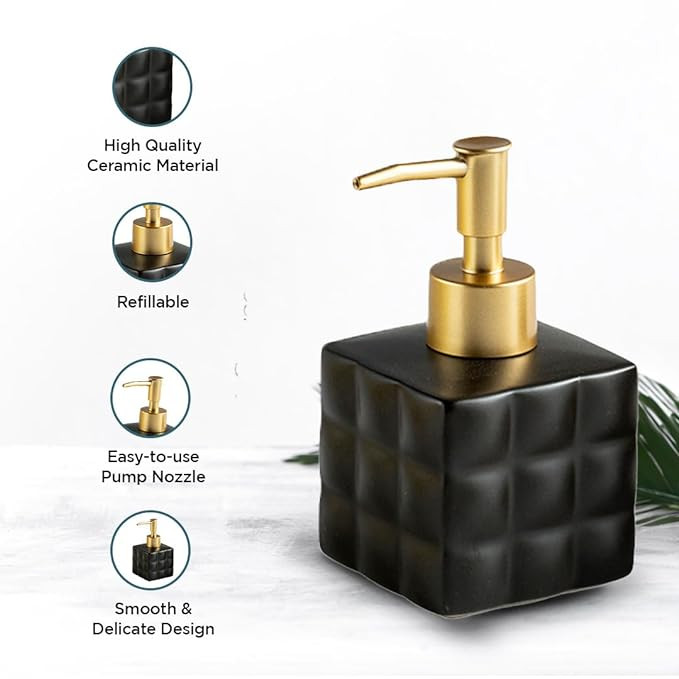 Kuber Industries Liquid Soap Dispenser | Handwash Soap Dispenser | Soap Dispenser for Wash Basin | Shampoo Dispenser Bottle | Bathroom Dispenser Bottle | ZX043GN |220 ml | Green