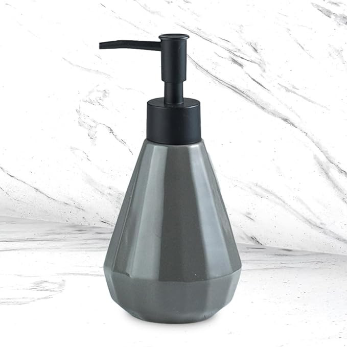Kuber Industries Liquid Soap Dispenser | Handwash Soap Dispenser | Soap Dispenser for Wash Basin | Shampoo Dispenser Bottle | Bathroom Dispenser Bottle | 250 ml | Gray