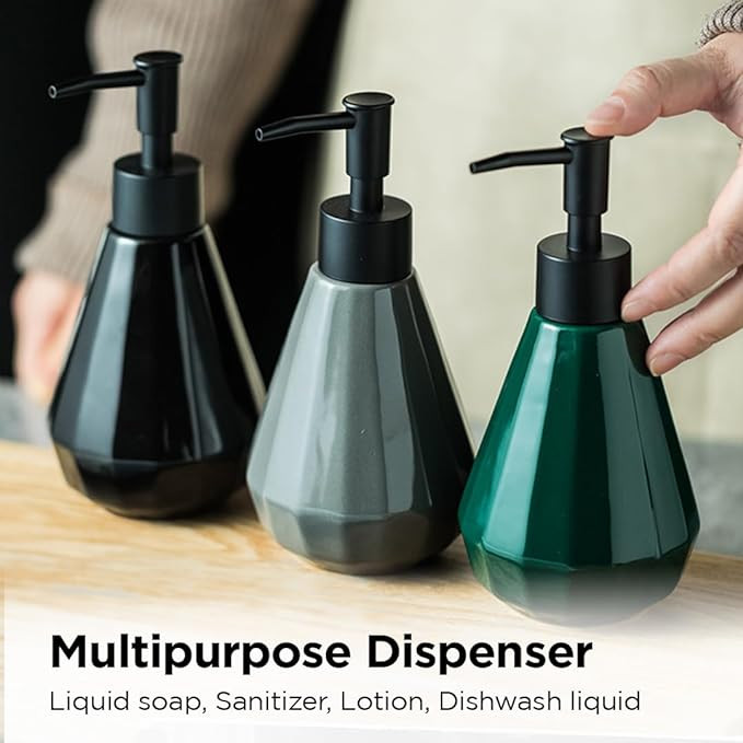 Kuber Industries Liquid Soap Dispenser | Handwash Soap Dispenser | Soap Dispenser for Wash Basin | Shampoo Dispenser Bottle | Bathroom Dispenser Bottle | 250 ml | Gray