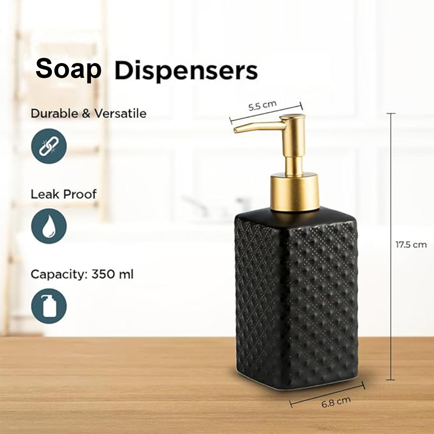 Kuber Industries Liquid Soap Dispenser | Handwash Soap Dispenser | Soap Dispenser for Wash Basin | Shampoo Dispenser Bottle | Bathroom Dispenser Bottle | ZX021YW | 350 ml | Yellow