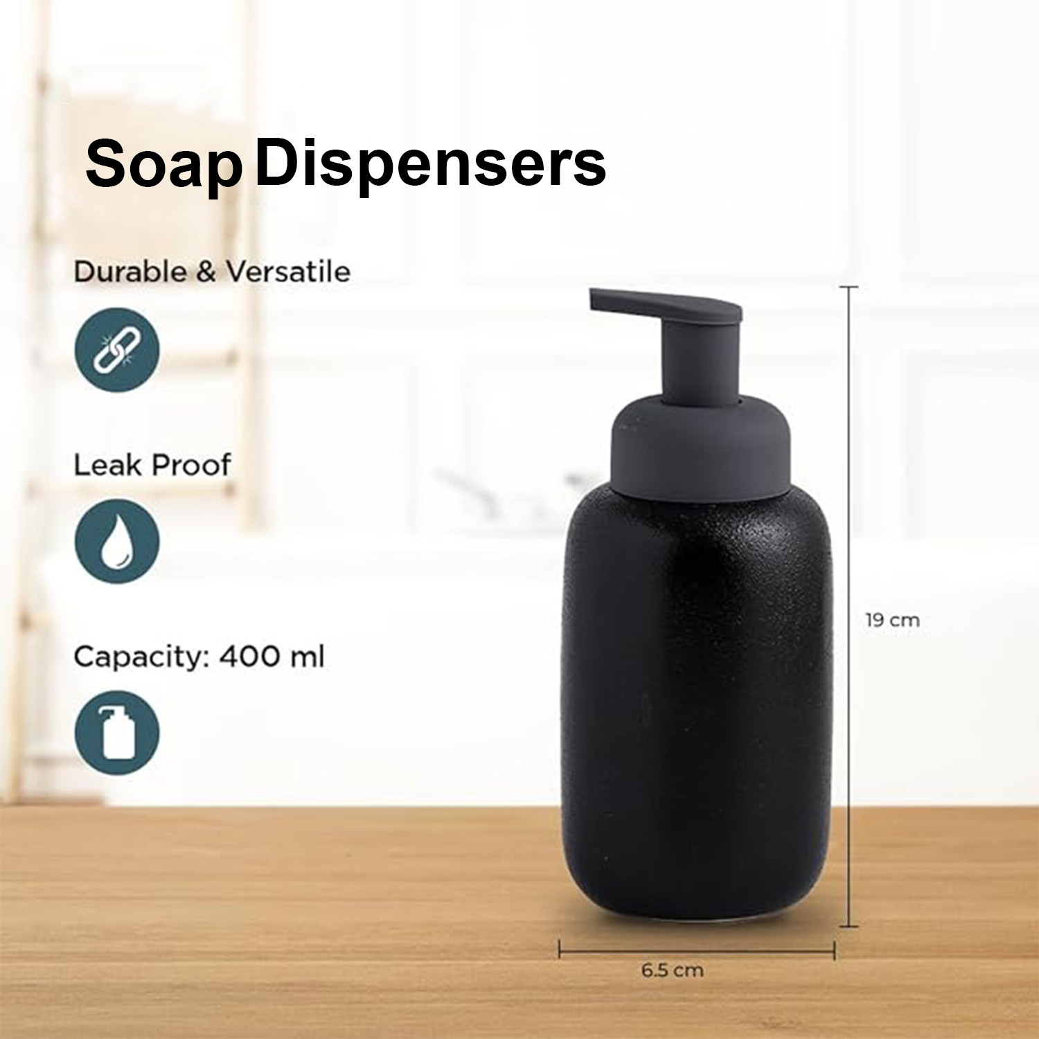 Kuber Industries Liquid Soap Dispenser | Handwash Soap Dispenser | Soap Dispenser for Wash Basin | Shampoo Dispenser Bottle | Bathroom Dispenser Bottle | JY00011 | 400 ml | Blue