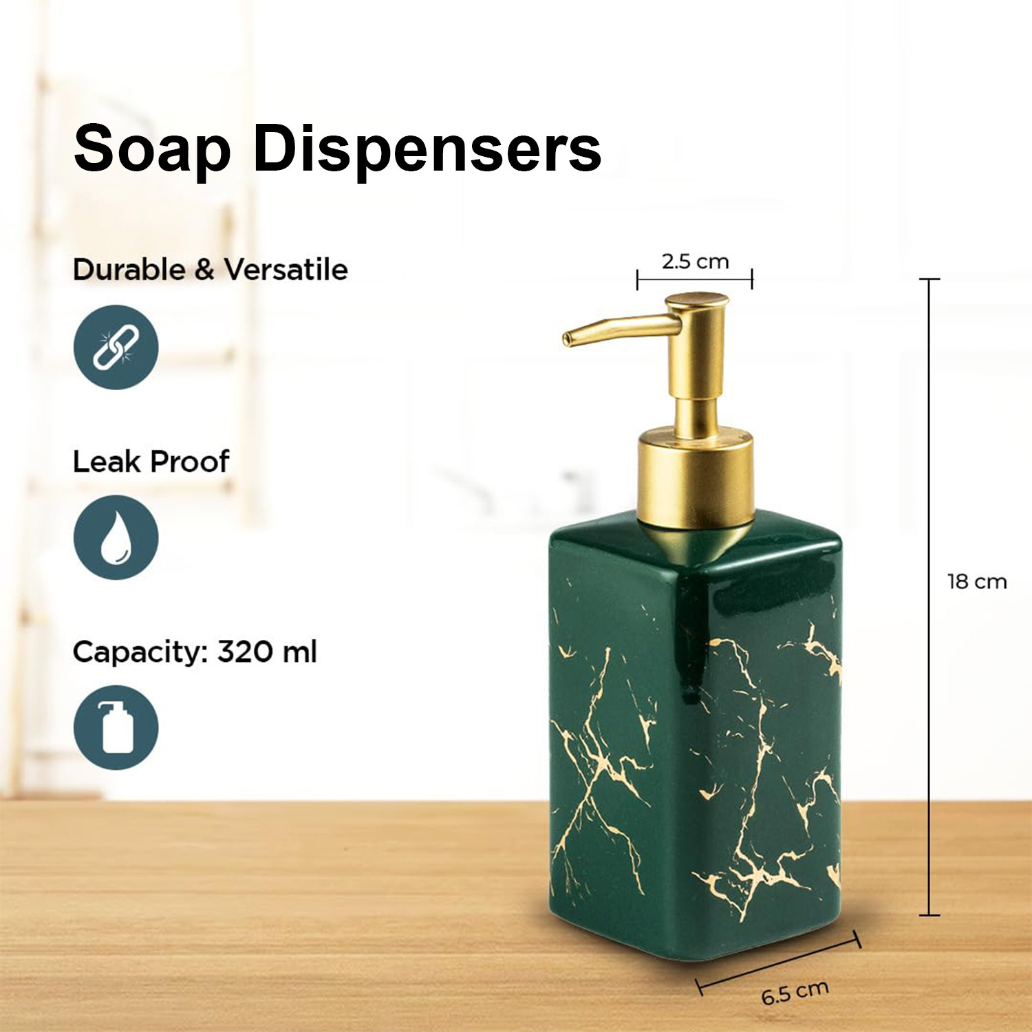 Kuber Industries Liquid Soap Dispenser | Handwash Soap Dispenser | Soap Dispenser for Wash Basin | Shampoo Dispenser Bottle | Bathroom Dispenser Bottle | 3 Piece | ZX032GY | 320 ml | Gray