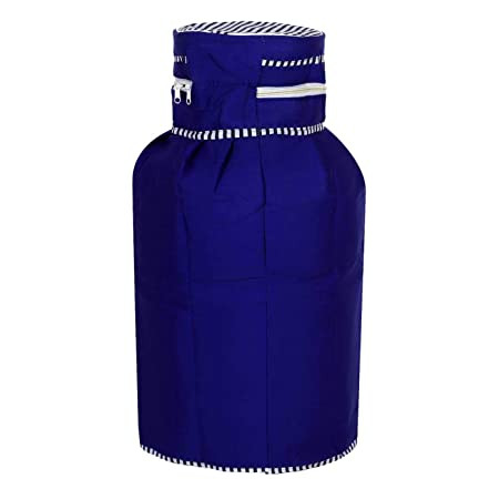 Kuber Industries Lpg Cylinder Cover|3 Layered Quilted Cotton & Water Resistant|Hut Design Plus, Pack of 2 (Maroon and Blue)-Ctktc040756, Duvet_Cover