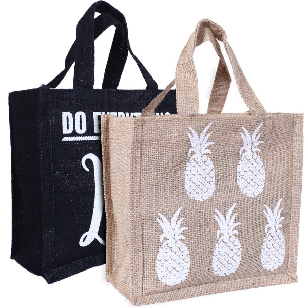 Embroidered Jute Lunch Bag for Men & Women for Office | INDHA