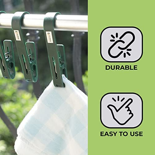 Kuber Industries Multipurpose Bar Hooks & Pins for Laundry, Kitchen, & Wardrobe|Superior Quality ABS|Durable, Strong Grip|Easy To Use|77024(g)|Pack of 3|Green