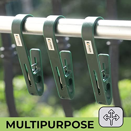 Kuber Industries Multipurpose Bar Hooks & Pins for Laundry, Kitchen, & Wardrobe|Superior Quality ABS|Durable, Strong Grip|Easy To Use|77024(g)|Pack of 3|Green