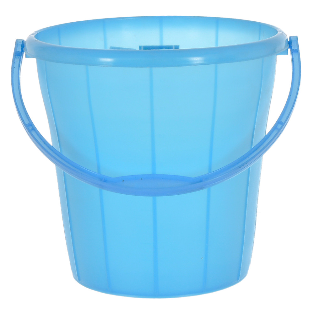 Kuber Industries Multiuses Plastic Bucket With Handle &amp; Measuring Scale, 16 litre (Blue)-46KM0327