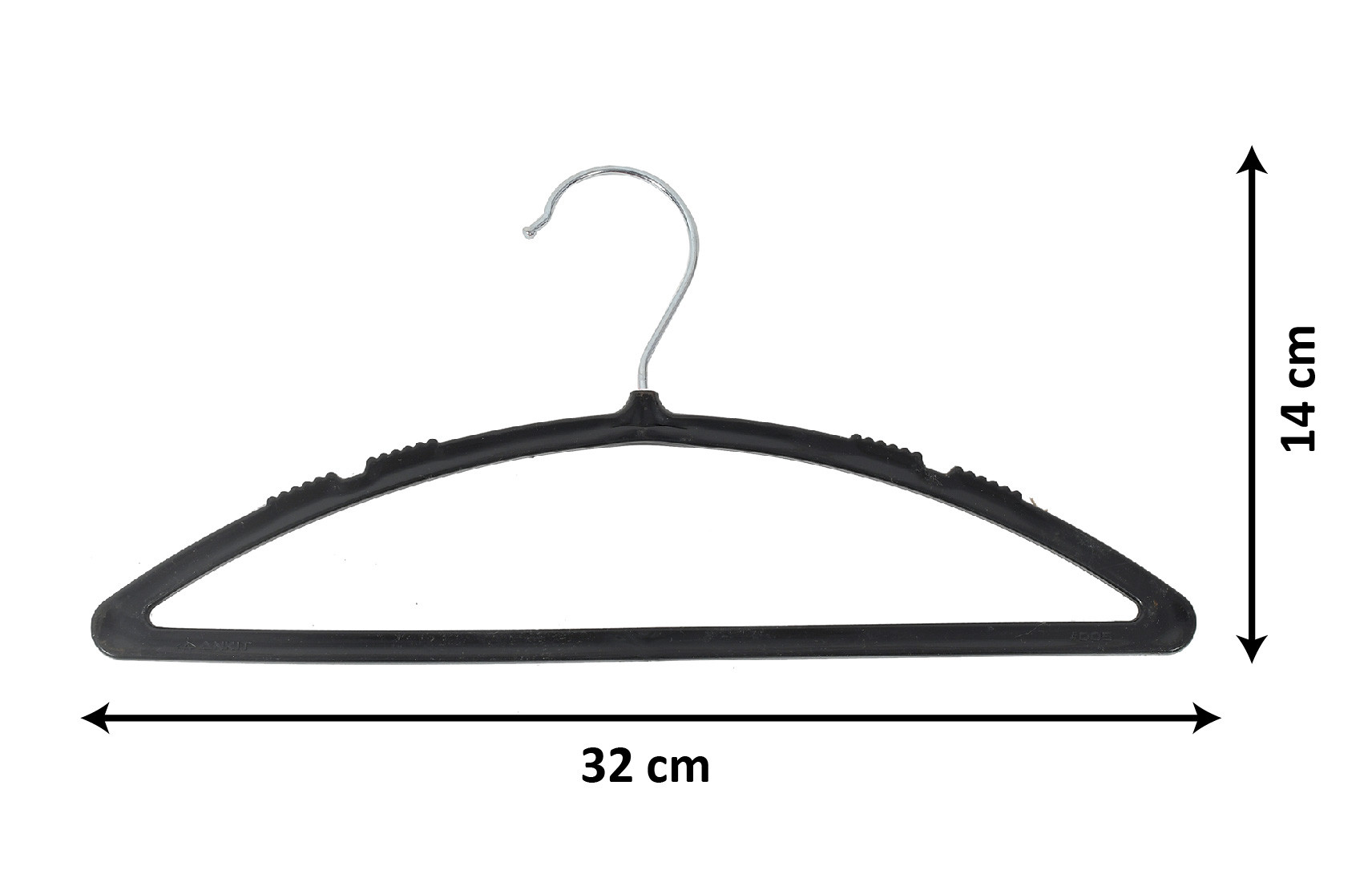 Kuber Industries Non-Slip, Space Saving Plastic Closet Baby Hanger For Laundry & Everyday Use (Black)-HS43KUBMART25719