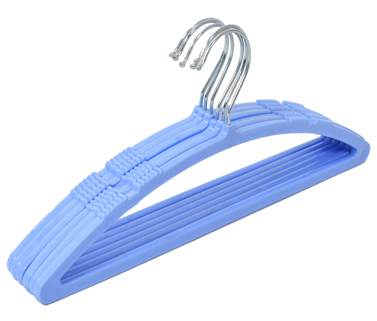 Kuber Industries Non-Slip, Space Saving Plastic Closet Baby Hanger For Laundry & Everyday Use (Blue)-HS43KUBMART25703
