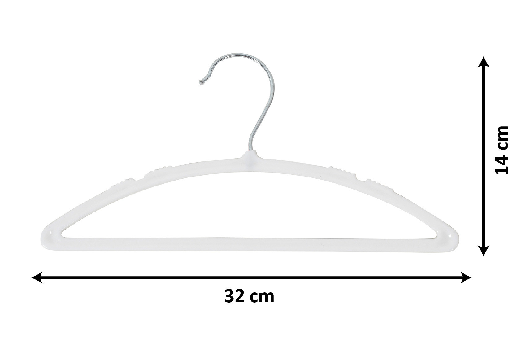 Kuber Industries Non-Slip, Space Saving Plastic Closet Baby Hanger For Laundry & Everyday Use (White)-HS43KUBMART25711