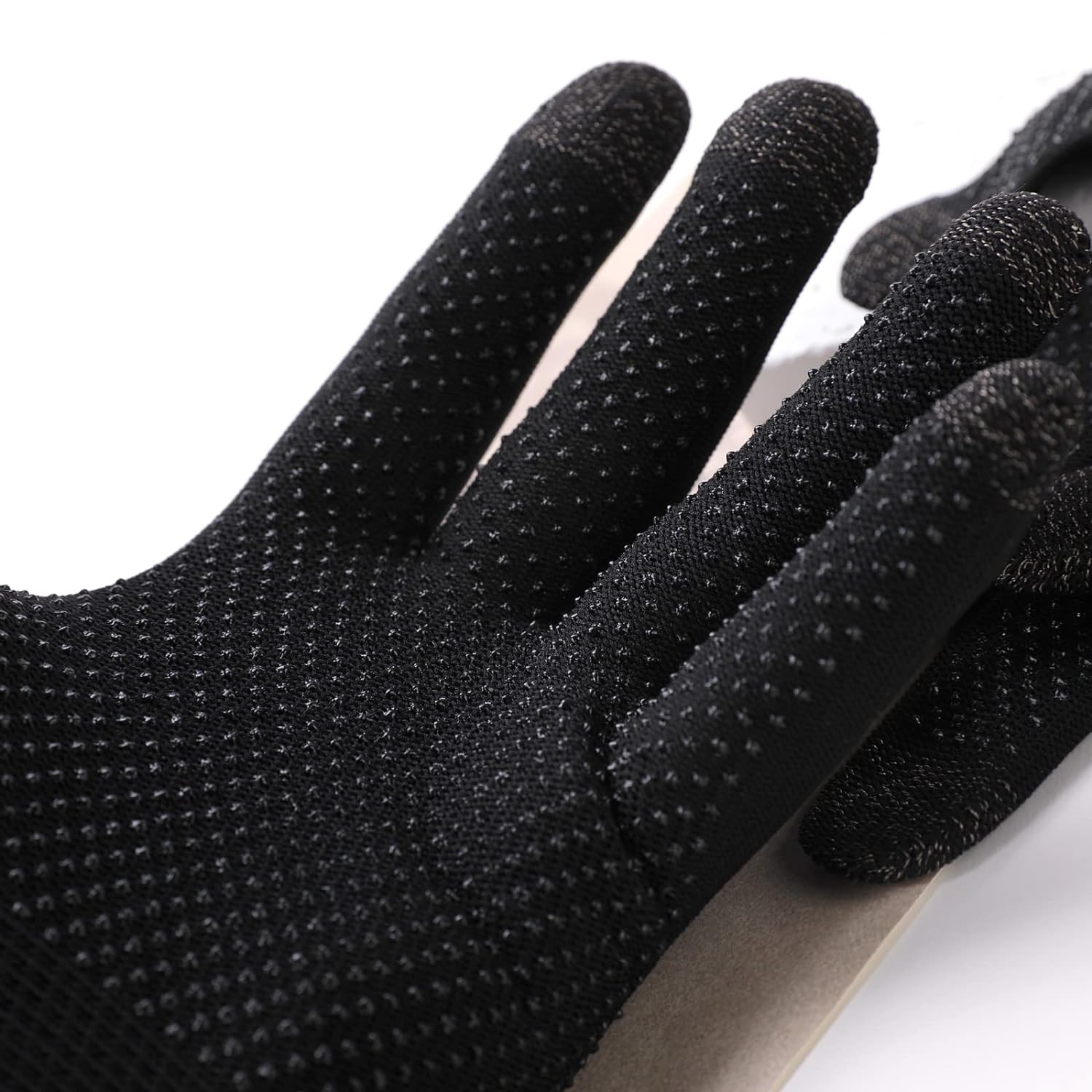 Kuber Industries Non-Slip Warm Five-Finger Touch screen Gaming Gloves (MH-TG001)- Black