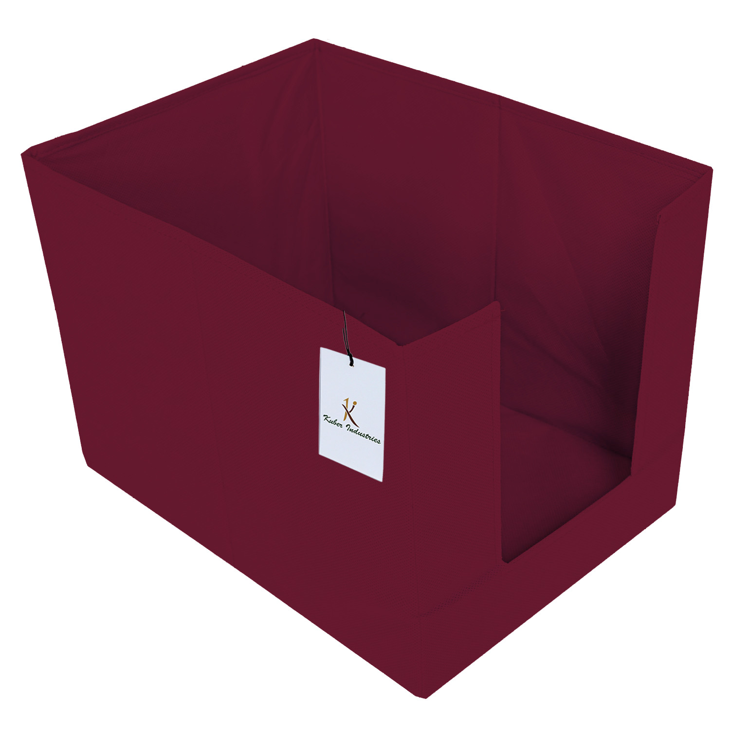 Kuber Industries Non Woven 1 Piece Shirt Stacker And Foldable Rectangle Cloth Saree Stacker Cloth Wardrobe Organizer Wardrobe Organizer (Maroon) -CTKTC38239