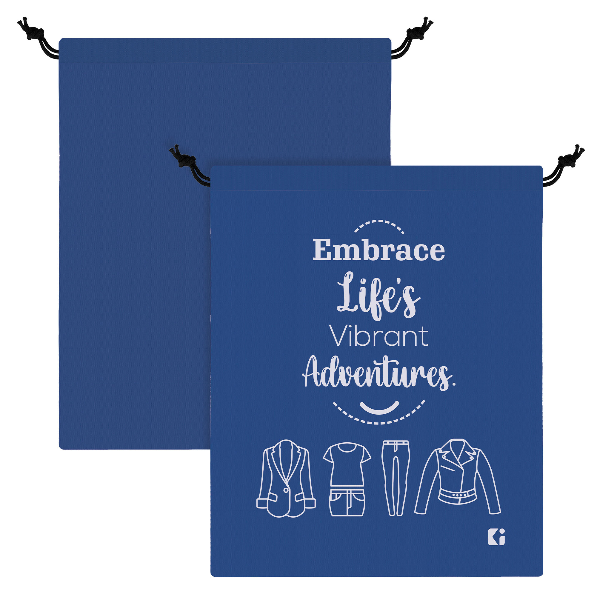 Kuber Industries Pack of 3 Cloth Storage Bag | Storage Organizer | Travel Cloth Carrying Bag | Garments Cover for Laundry | Storage Organizer for Clothing-Travel | Medium | Brown & Royal Blue