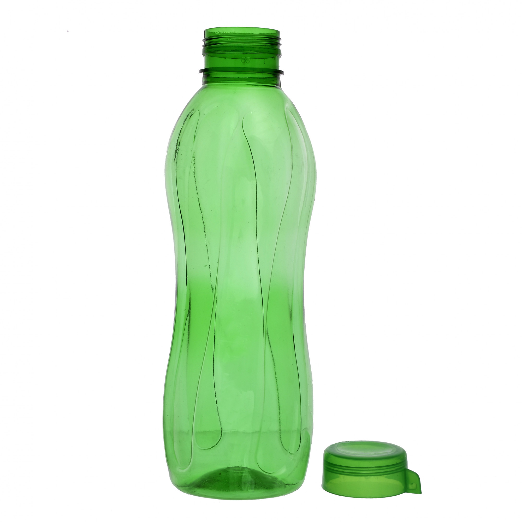 Kuber Industries Plastic Aqua Fridge Water Bottle with Lid (1000ml, Green)-KUBMART492