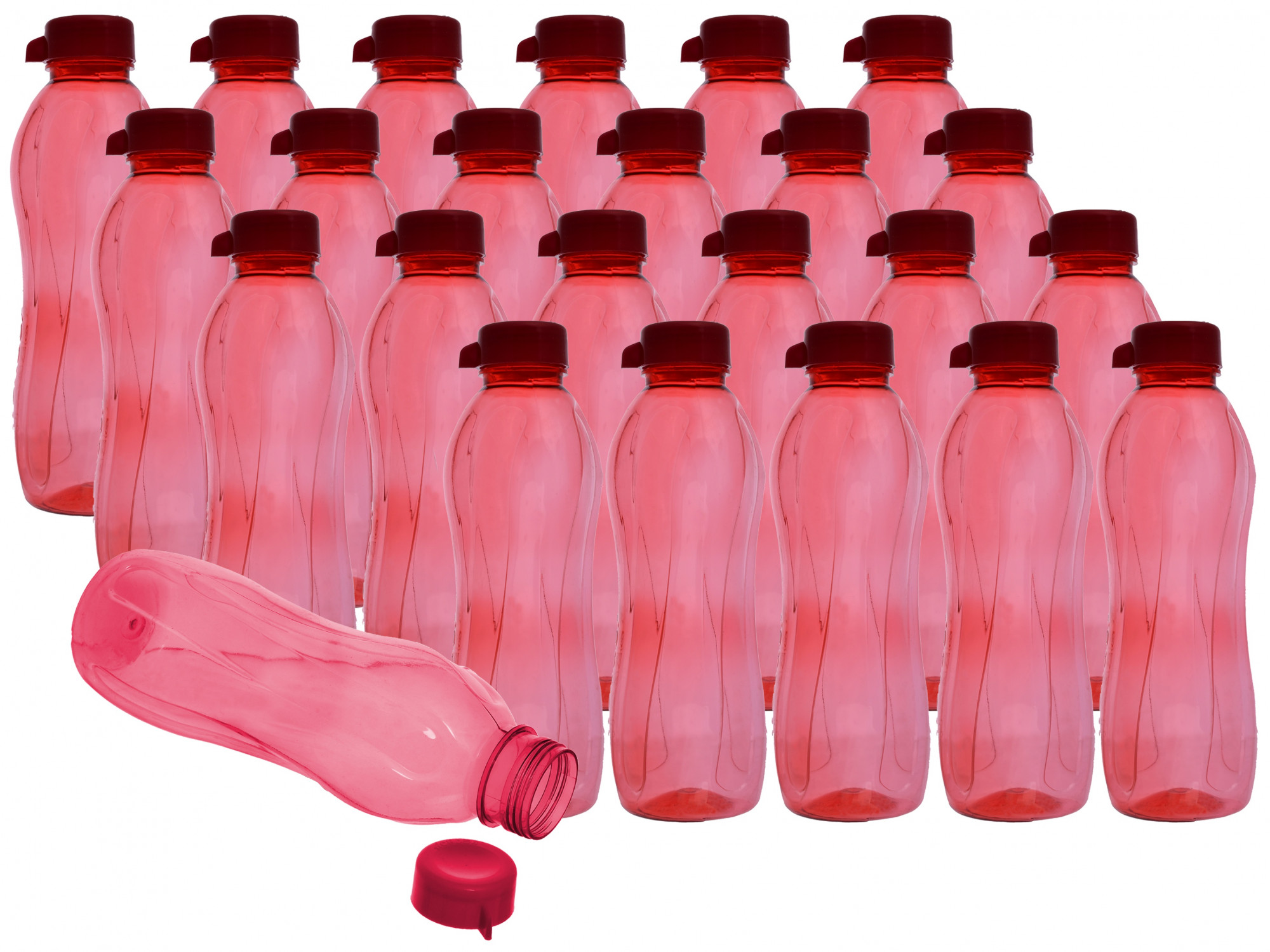 Kuber Industries Plastic Aqua Fridge Water Bottle with Lid (1000ml, Pink)-KUBMART500