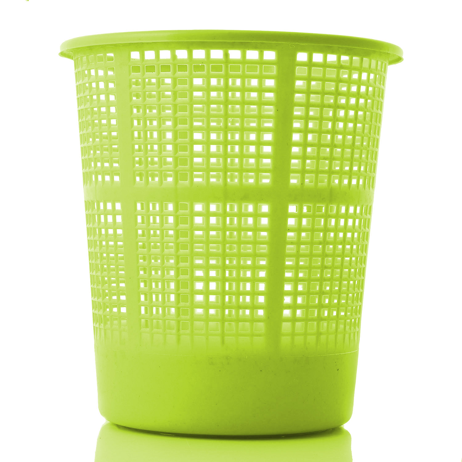 Kuber Industries Plastic Mesh Dustbin Garbage Bin for Office use, School, Bedroom,Kids Room, Home, Multi Purpose,5 Liters (Green & Red)-KUBMART268
