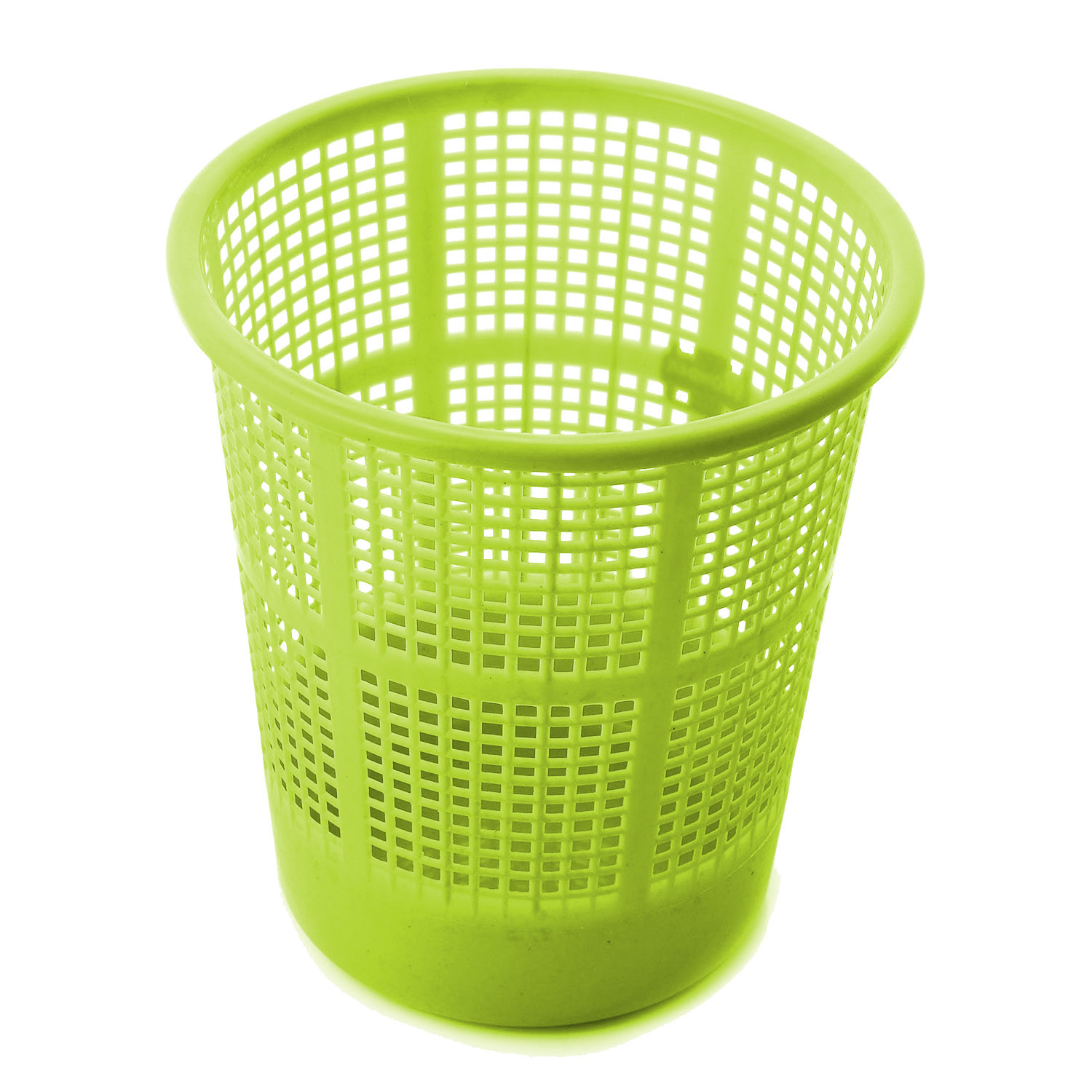 Kuber Industries Plastic Mesh Dustbin Garbage Bin for Office use, School, Bedroom,Kids Room, Home, Multi Purpose,5 Liters (Green & Red & Pink)-KUBMART290