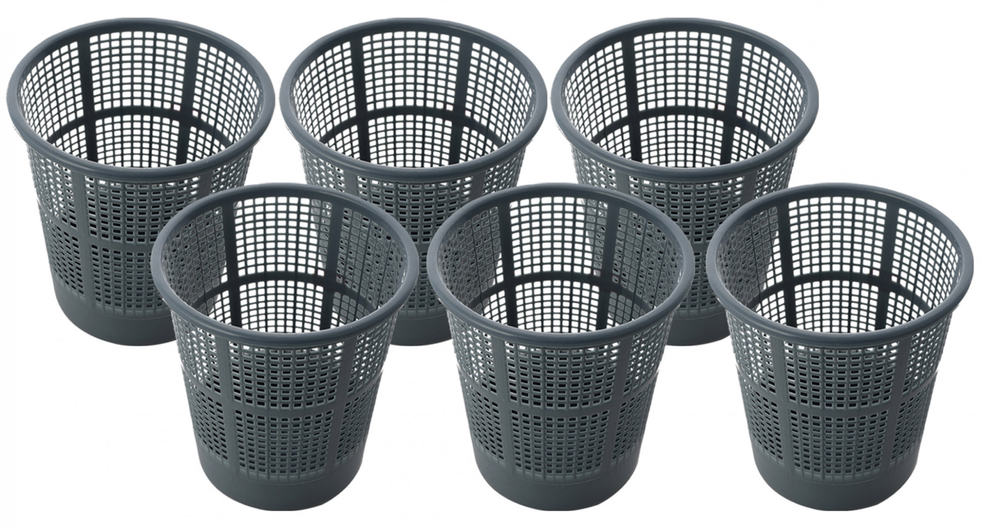 Kuber Industries Plastic Mesh Dustbin Garbage Bin for Office use, School, Bedroom,Kids Room, Home, Multi Purpose,5 Liters (Grey)