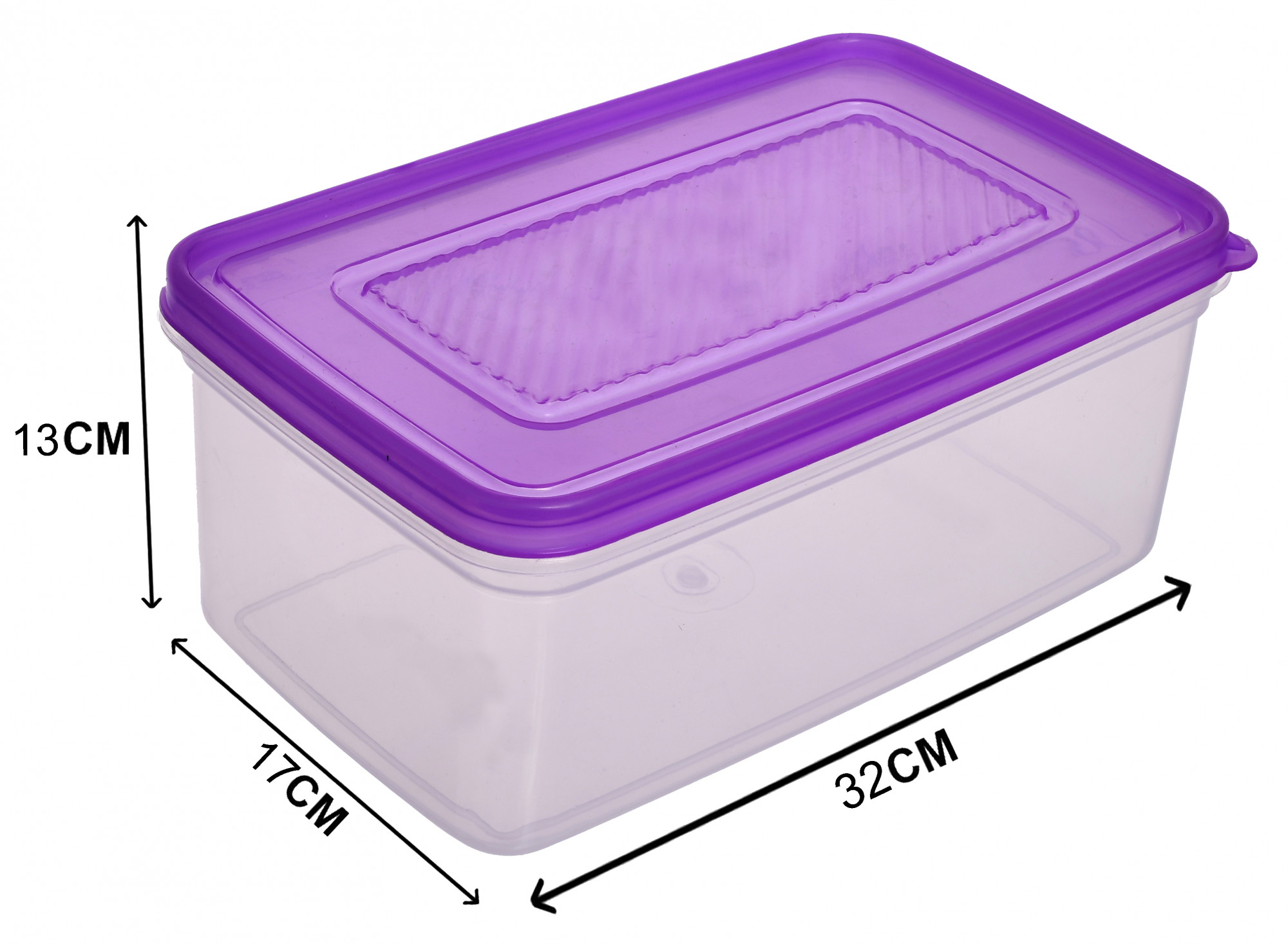 Kuber Industries Plastic Multipurpose MPC Jumbo Transparent Air Tight Food Storage Kitchen Container (Purple)-KUBMART550