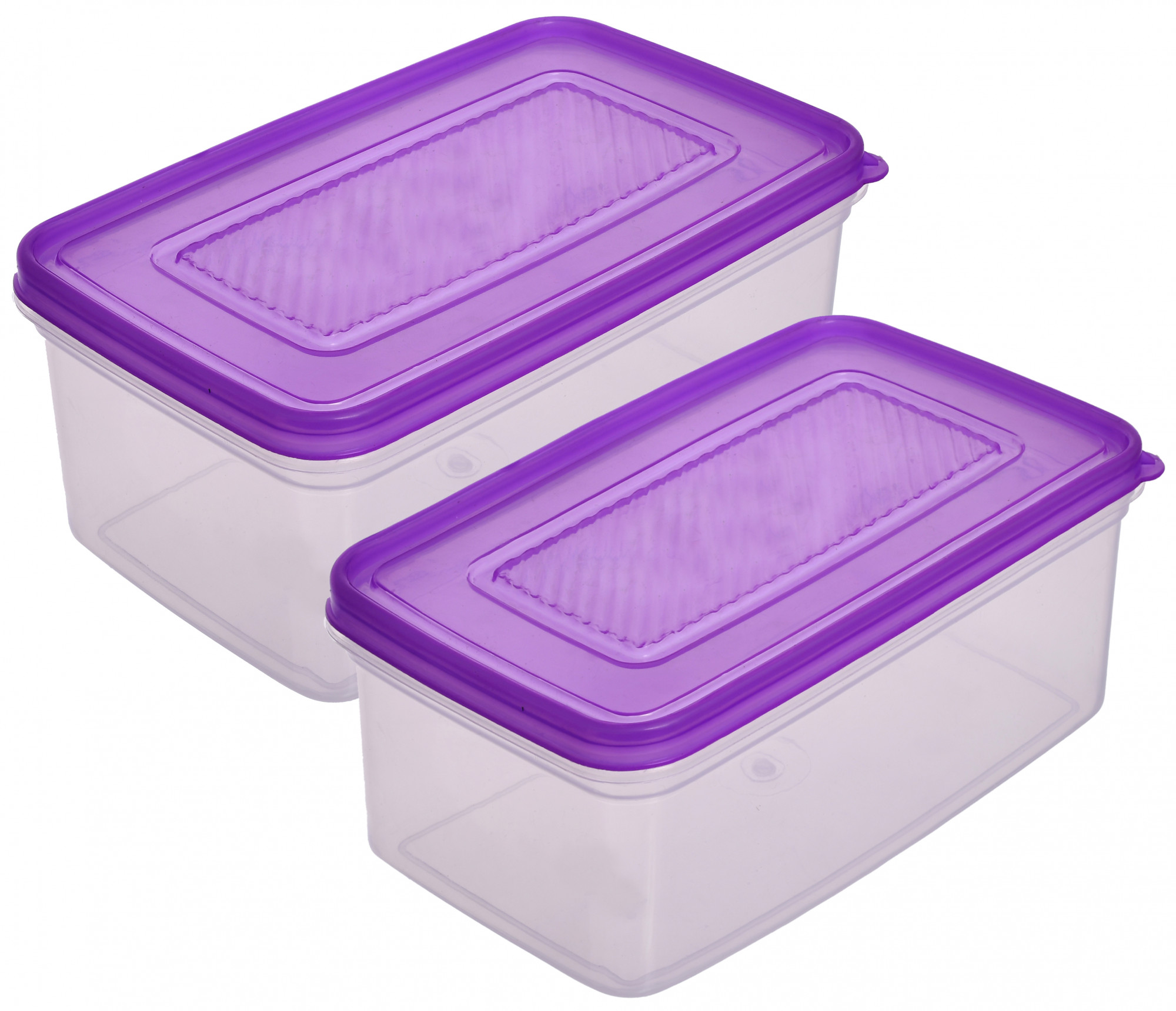 Kuber Industries Plastic Multipurpose MPC Jumbo Transparent Air Tight Food Storage Kitchen Container (Purple)-KUBMART550
