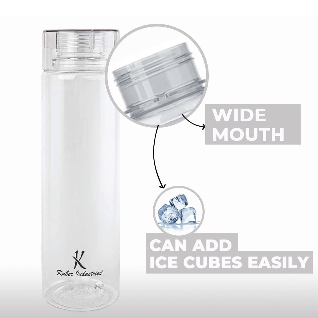 Kuber Industries Plastic Water Bottles -1 Litre Water Bottle | Break Proof, Multipurpose, BPA Free, Ideal for Fridge/Refrigerator | Transpirant, Set of 4
