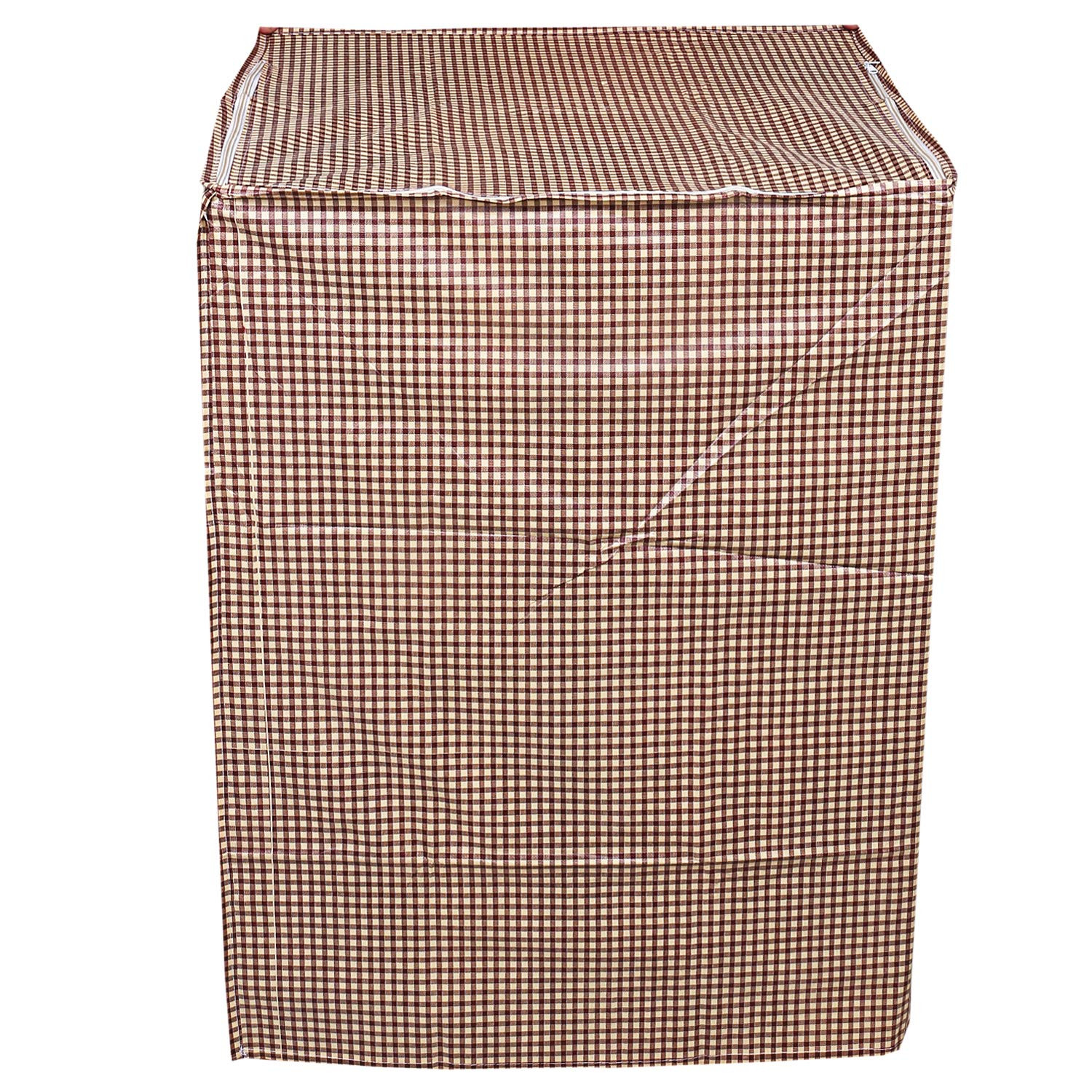 Kuber Industries PVC Top Load Fully Automatic Washing Machine Cover (Brown), CTKTC13566