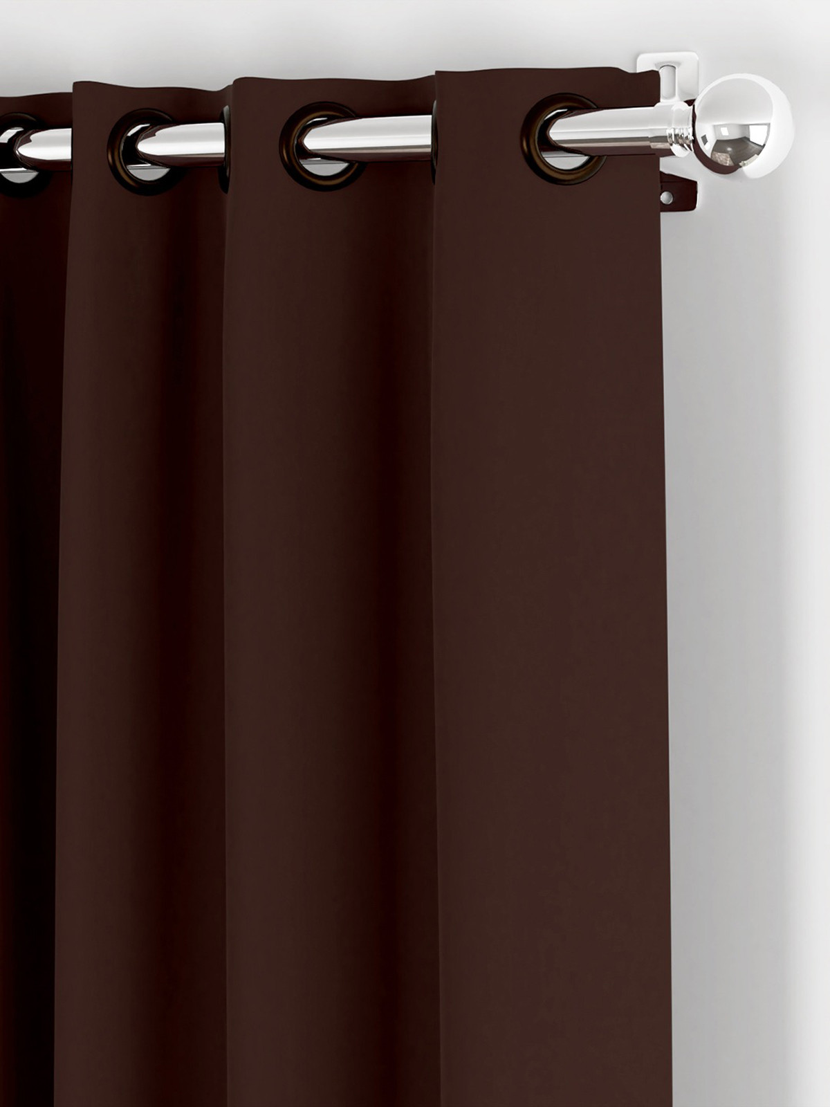 Kuber Industries Self Print Room Darkening Door Curtain, 7 Feet (Brown)