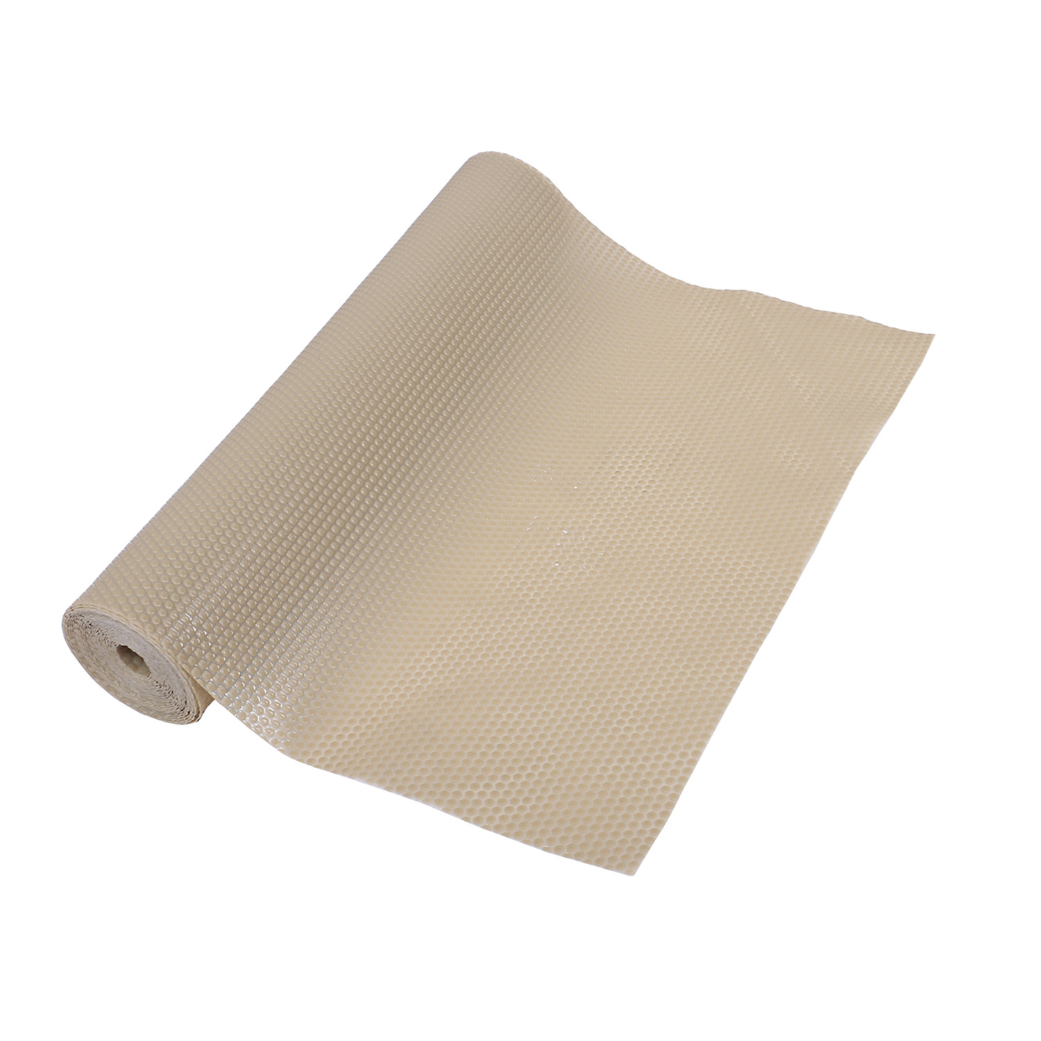 Kuber Industries Shelf Liner | EVA Kitchen Cabinet Shelf Mat | Anti-Slip Bathroom Mat | Fridge Mat | Table Mat | Bubble Texture Wardrobe Mat | 5 Meters |1 MM | Beige
