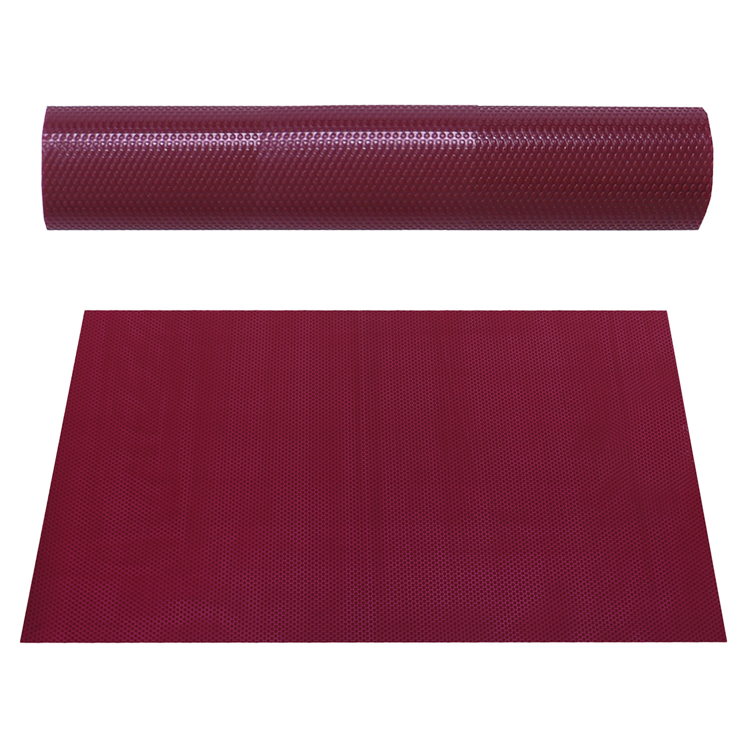 Kuber Industries Shelf Liner | EVA Kitchen Cabinet Shelf Mat | Anti-Slip Bathroom Mat | Fridge Mat | Table Mat | Bubble Texture Wardrobe Mat | 5 Meters |1 MM | Maroon