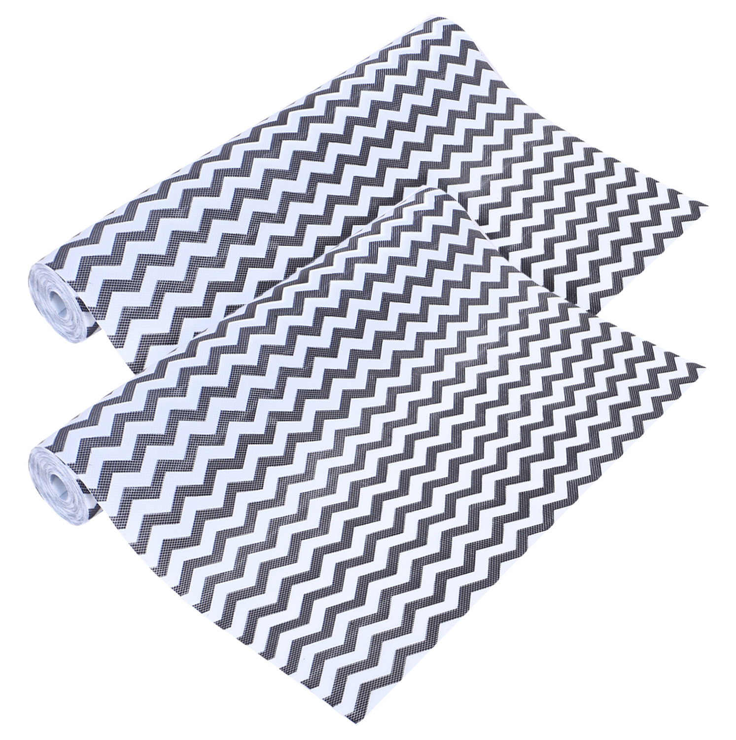 Kuber Industries Shelf Liner | EVA Kitchen Cabinet Shelf Mat | Anti-Slip Bathroom Mat | Fridge Mat | Table Mat | Zig Zag Design Wardrobe Mat | 3 Meter | Black