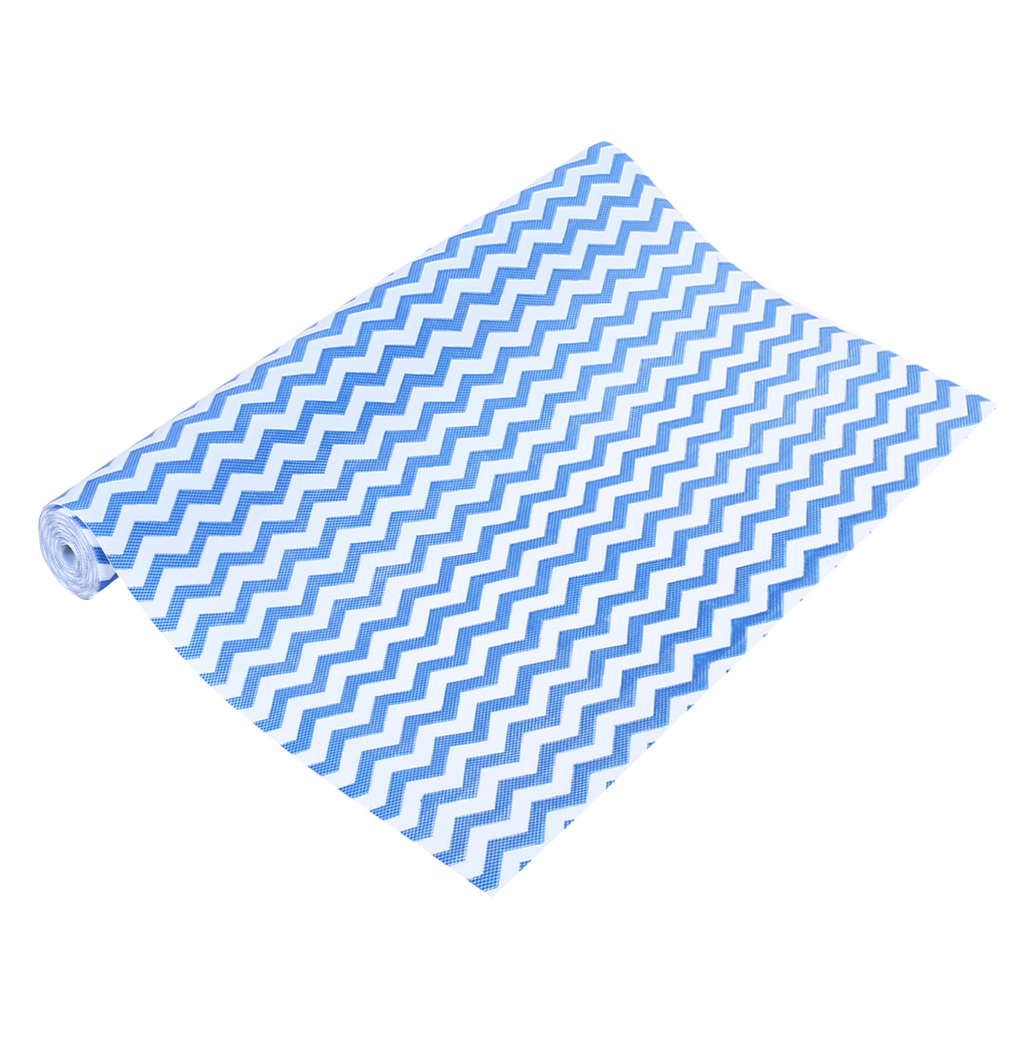 Kuber Industries Shelf Liner | EVA Kitchen Cabinet Shelf Mat | Anti-Slip Bathroom Mat | Fridge Mat | Table Mat | Zig Zag Design Wardrobe Mat | 5 Meter | Blue