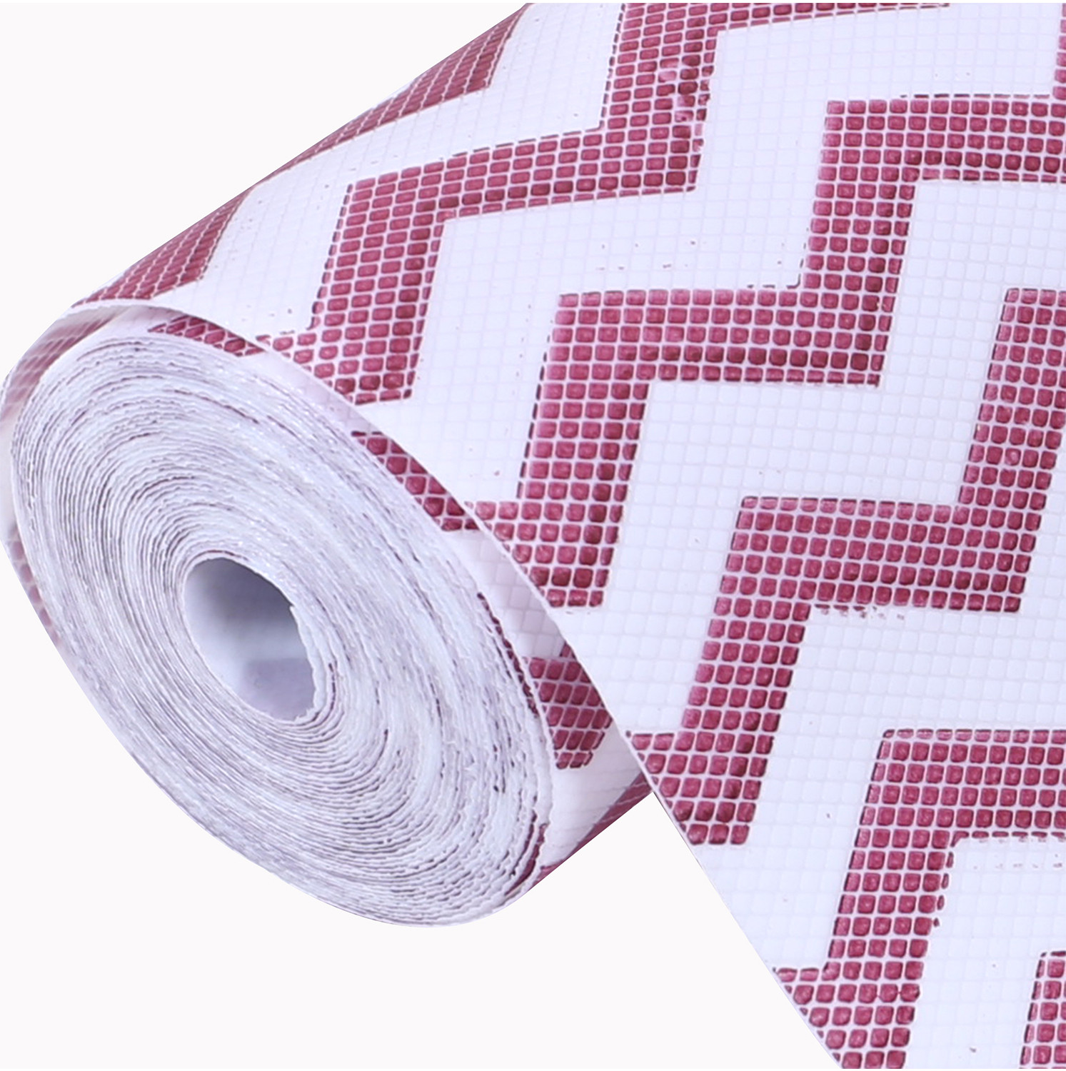 Kuber Industries Shelf Liner | EVA Kitchen Cabinet Shelf Mat | Anti-Slip Bathroom Mat | Fridge Mat | Table Mat | Zig Zag Design Wardrobe Mat | 5 Meter | Pink