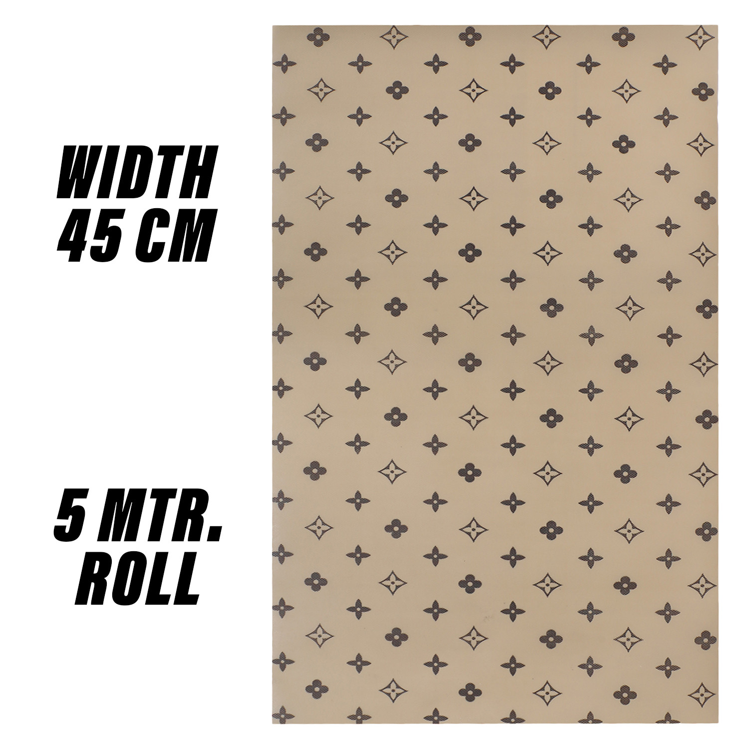 Kuber Industries Shelf Liner | EVA Kitchen Cabinet Shelf Mat | Anti-Slip Bathroom Mat | Fridge Mat | Table Mat | Star Print Print Wardrobe Mat | 5 Meter | Beige