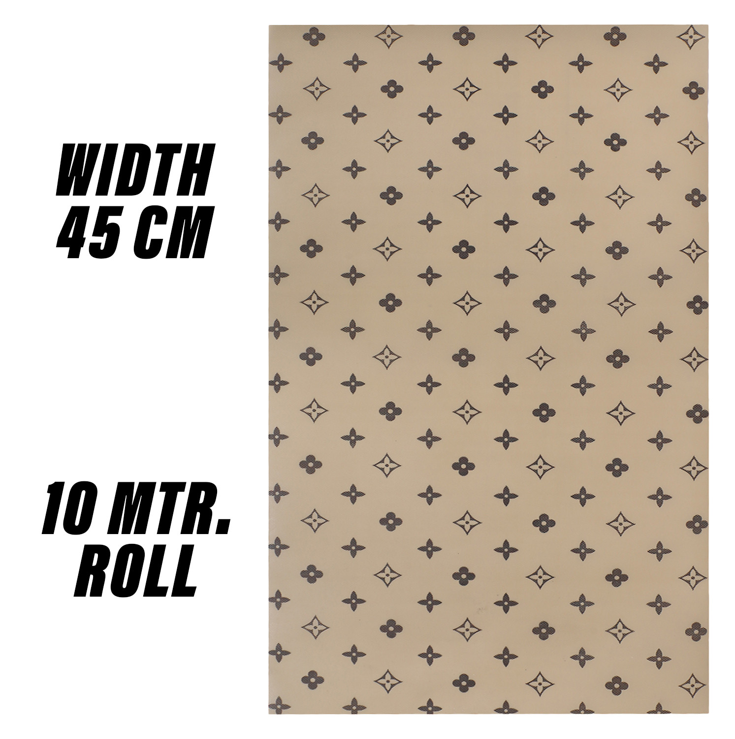 Kuber Industries Shelf Liner | EVA Kitchen Cabinet Shelf Mat | Anti-Slip Bathroom Mat | Fridge Mat | Table Mat | Star Print Print Wardrobe Mat | 10 Meter | Beige