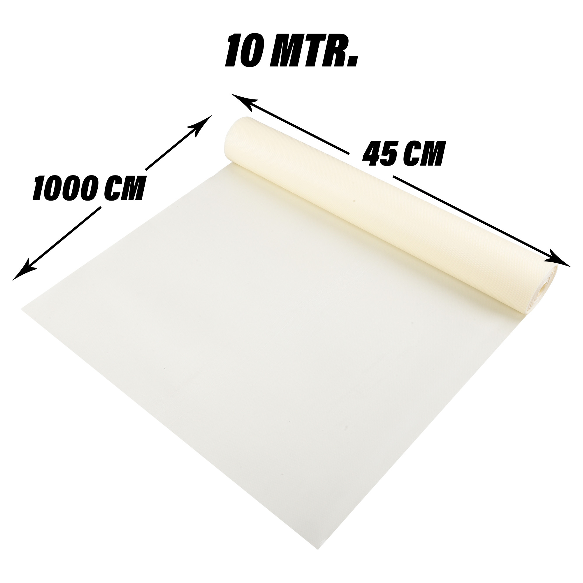 Kuber Industries Shelf Liner | EVA Kitchen Cabinet Shelf Mat | Anti-Slip Bathroom Mat | Fridge Mat | Table Placemat | Plain Wardrobe Mat | 10 Meter | Cream