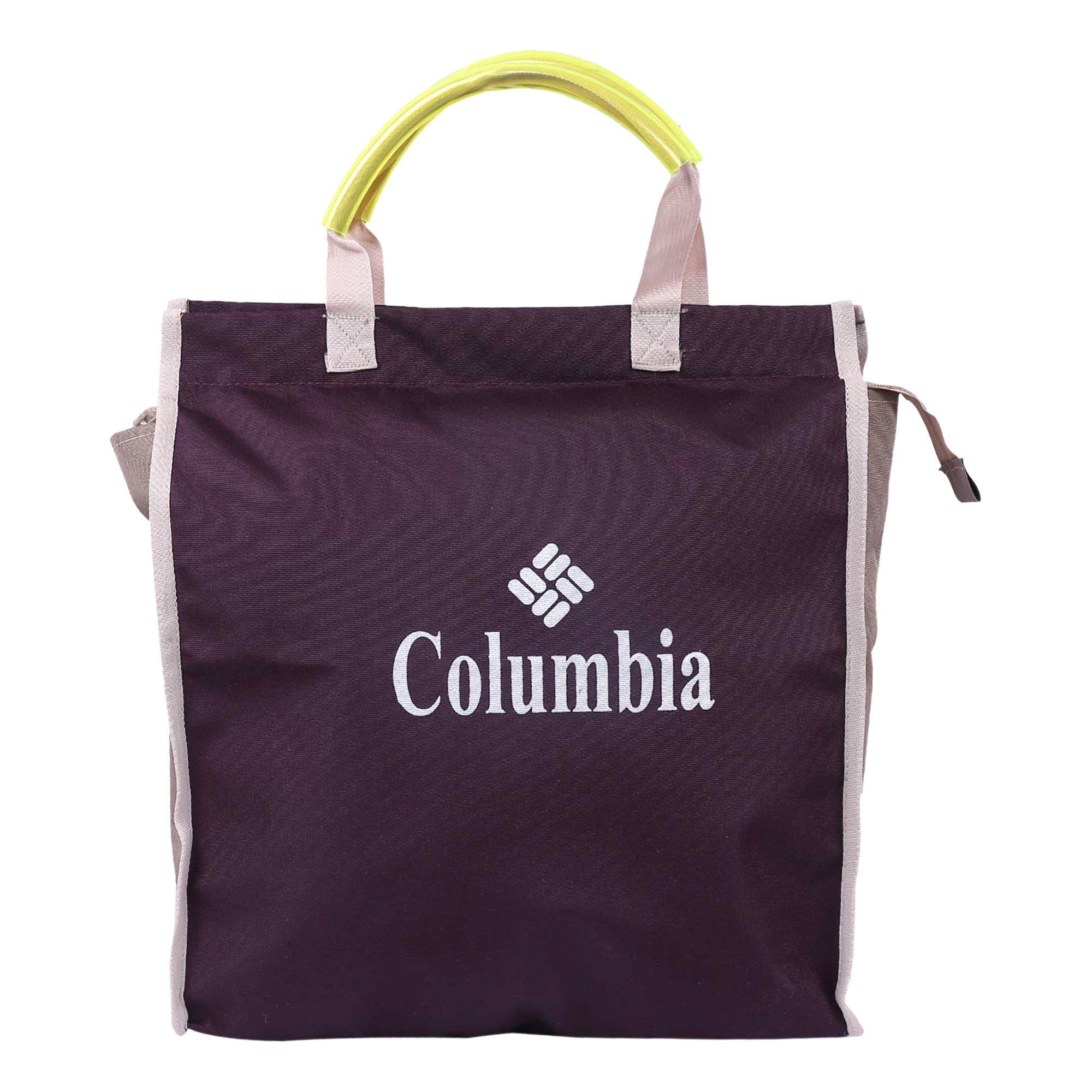 Kuber Industries Shopping Bag | Grocery Handbag | Zipper Shopping Bag | Grocery Bag for Shopping | Vegetable Bag | Reusable Shopping Bag with Handle | Columbia | Brown