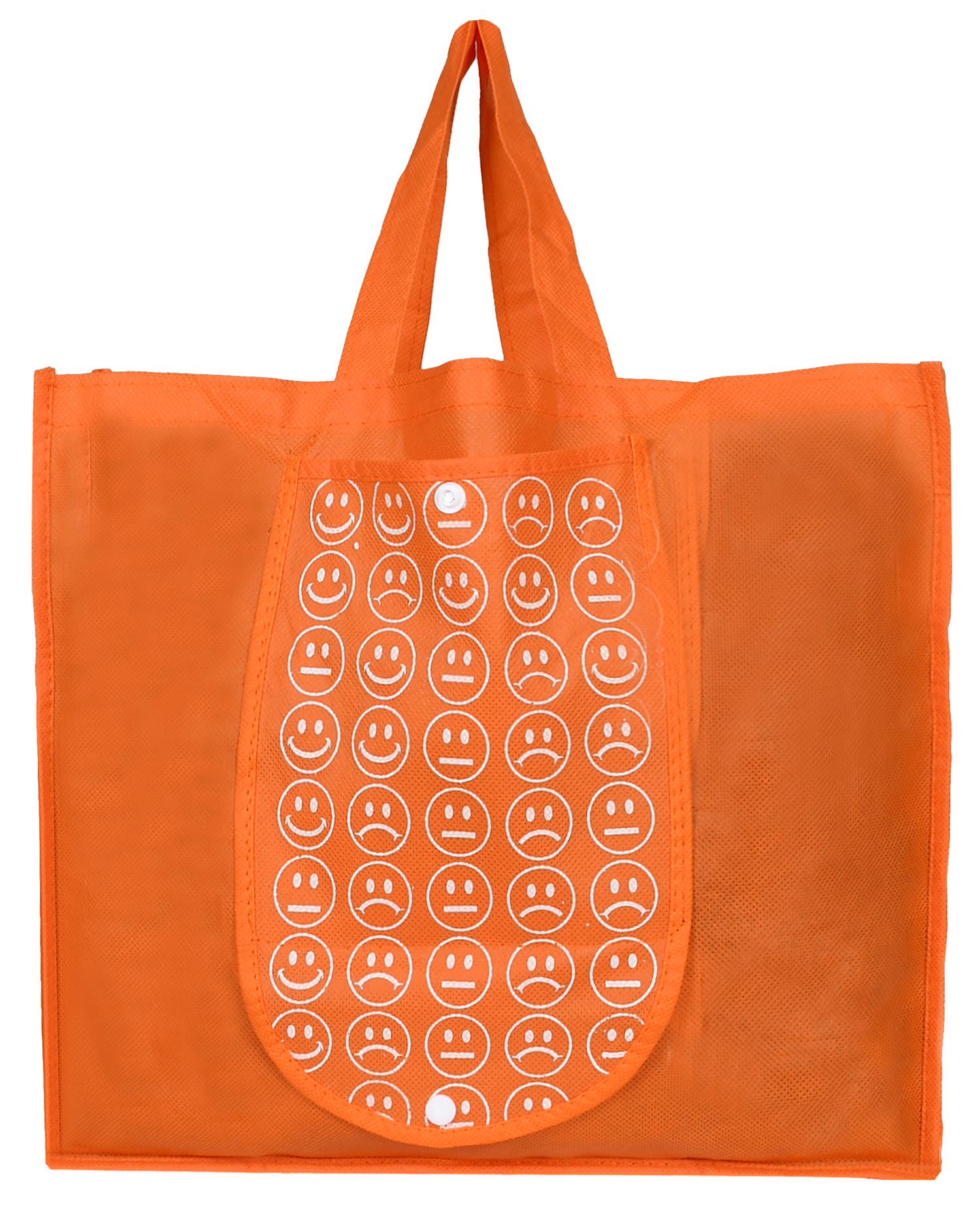 Kuber Industries Shopping Grocery Bags Foldable, Washable Grocery Tote Bag with One Small Pocket, Eco-Friendly Purse Bag Fits in Pocket Waterproof & Lightweight (Orange & Green & Red)
