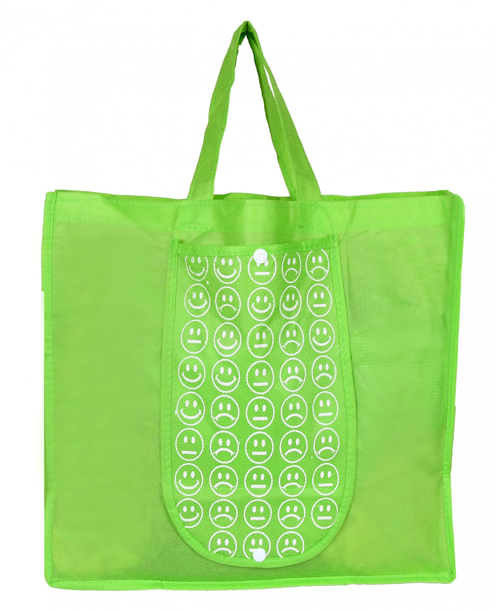 Kuber Industries Shopping Grocery Bags Foldable, Washable Grocery Tote Bag with One Small Pocket, Eco-Friendly Purse Bag Fits in Pocket Waterproof & Lightweight (Green & Pink & Yellow)
