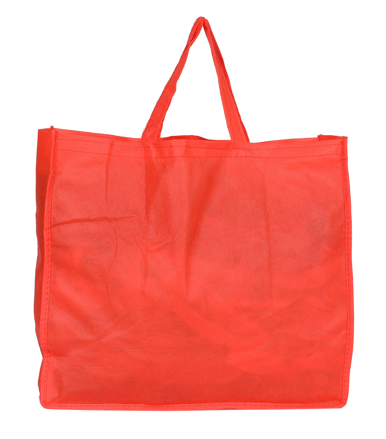 Kuber Industries Shopping Grocery Bags Foldable, Washable Grocery Tote Bag with One Small Pocket, Eco-Friendly Purse Bag Fits in Pocket Waterproof & Lightweight (Orange & Pink & Red)