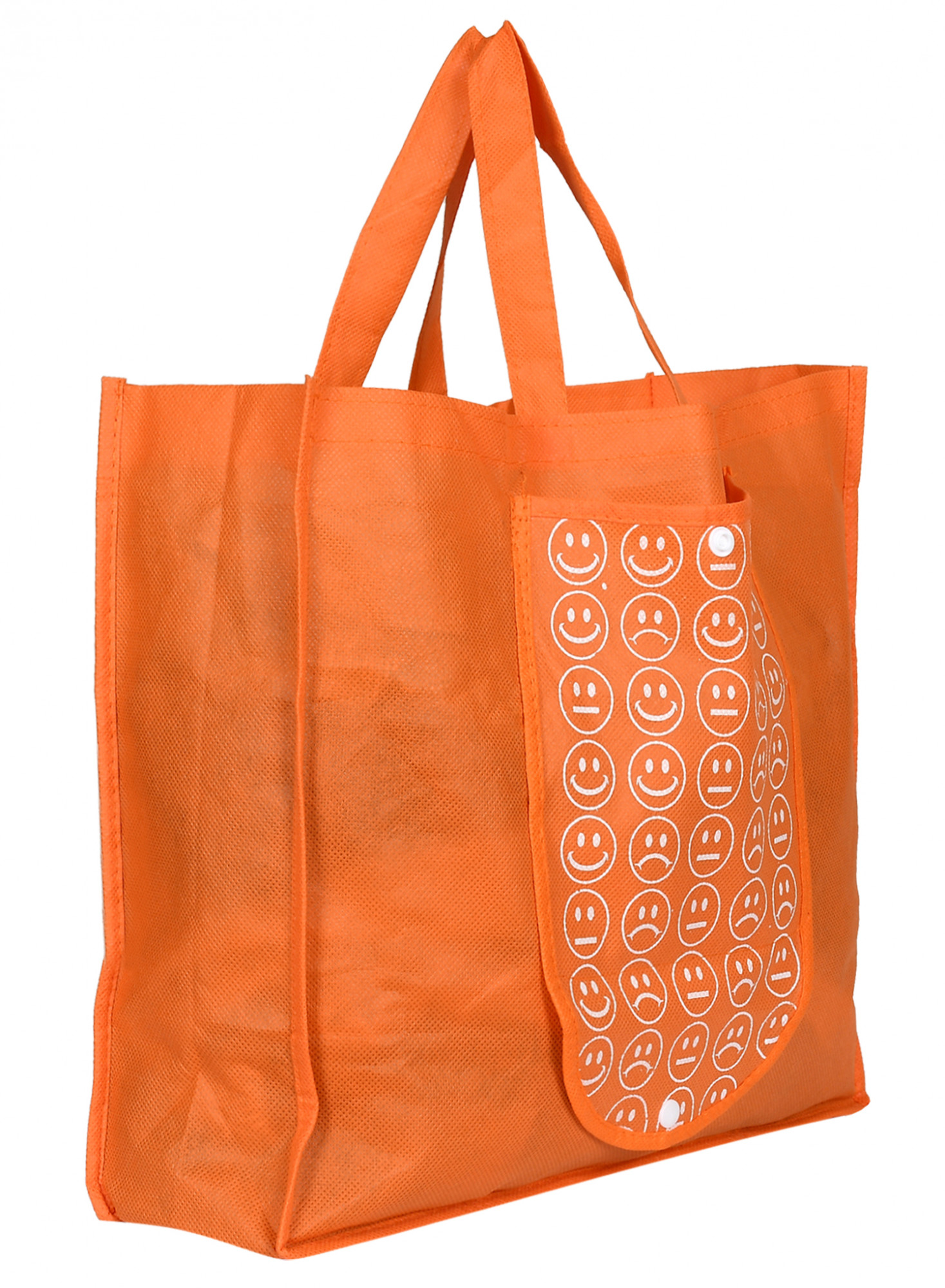 Kuber Industries Shopping Grocery Bags Foldable, Washable Grocery Tote Bag with One Small Pocket, Eco-Friendly Purse Bag Fits in Pocket Waterproof & Lightweight (Orange & Pink & Red)