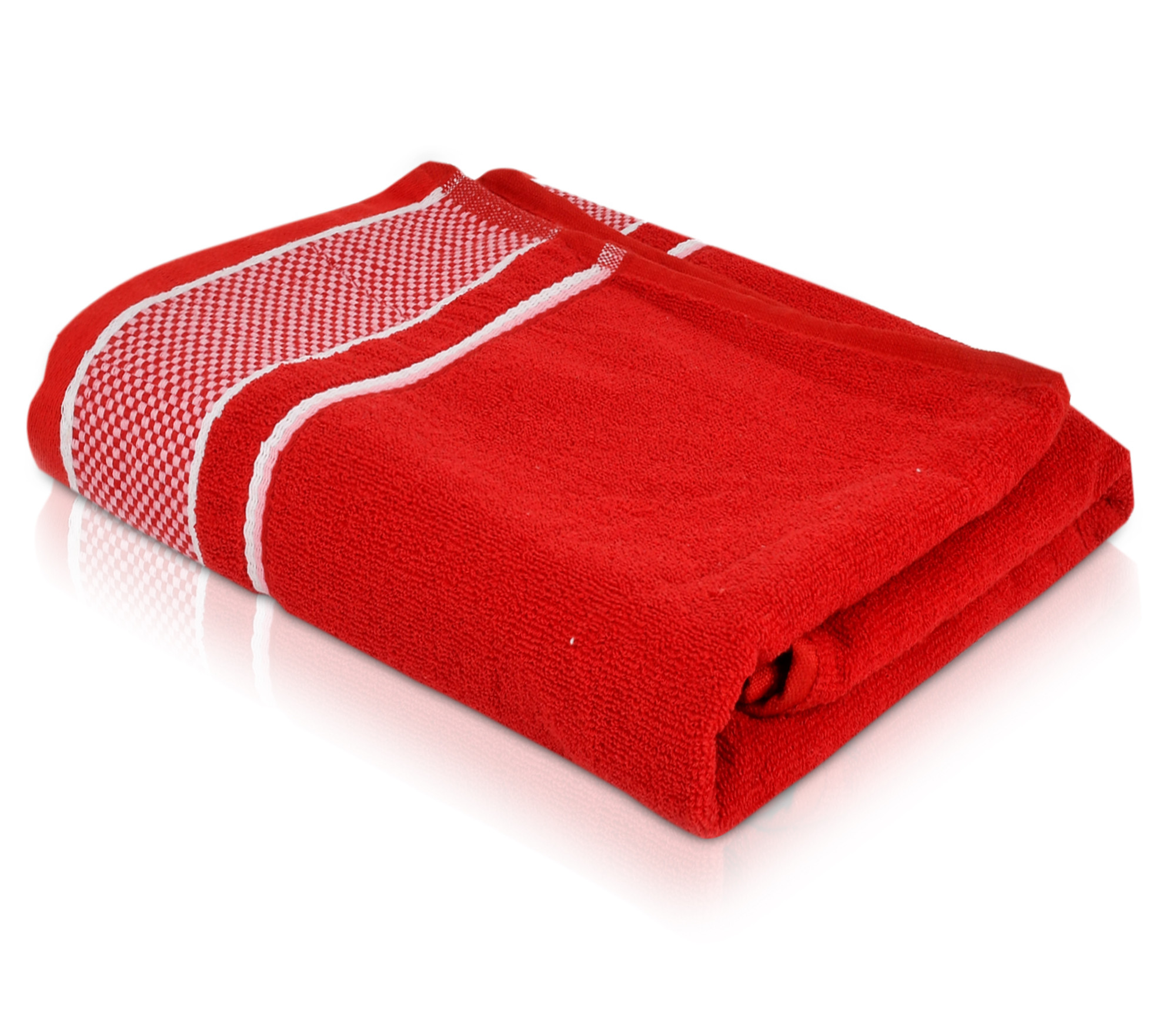 Kuber Industries Square Design Luxurious, Soft Cotton Bath Towel, 30