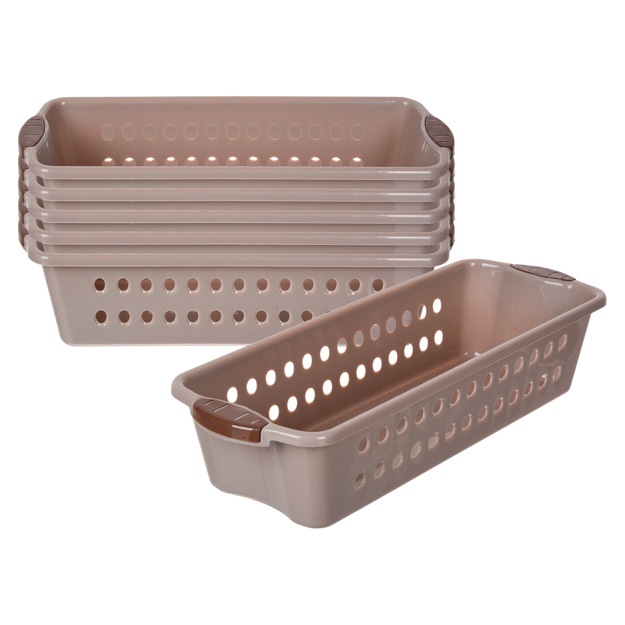 Kuber Industries Storage Basket | Storage Organizer for Kitchen-Refrigerator-Vegetables-Stationery | Multipurpose Cabinet Shelf Rack | Storage Box for Kitchen | JAWA-2 | Medium | Peach