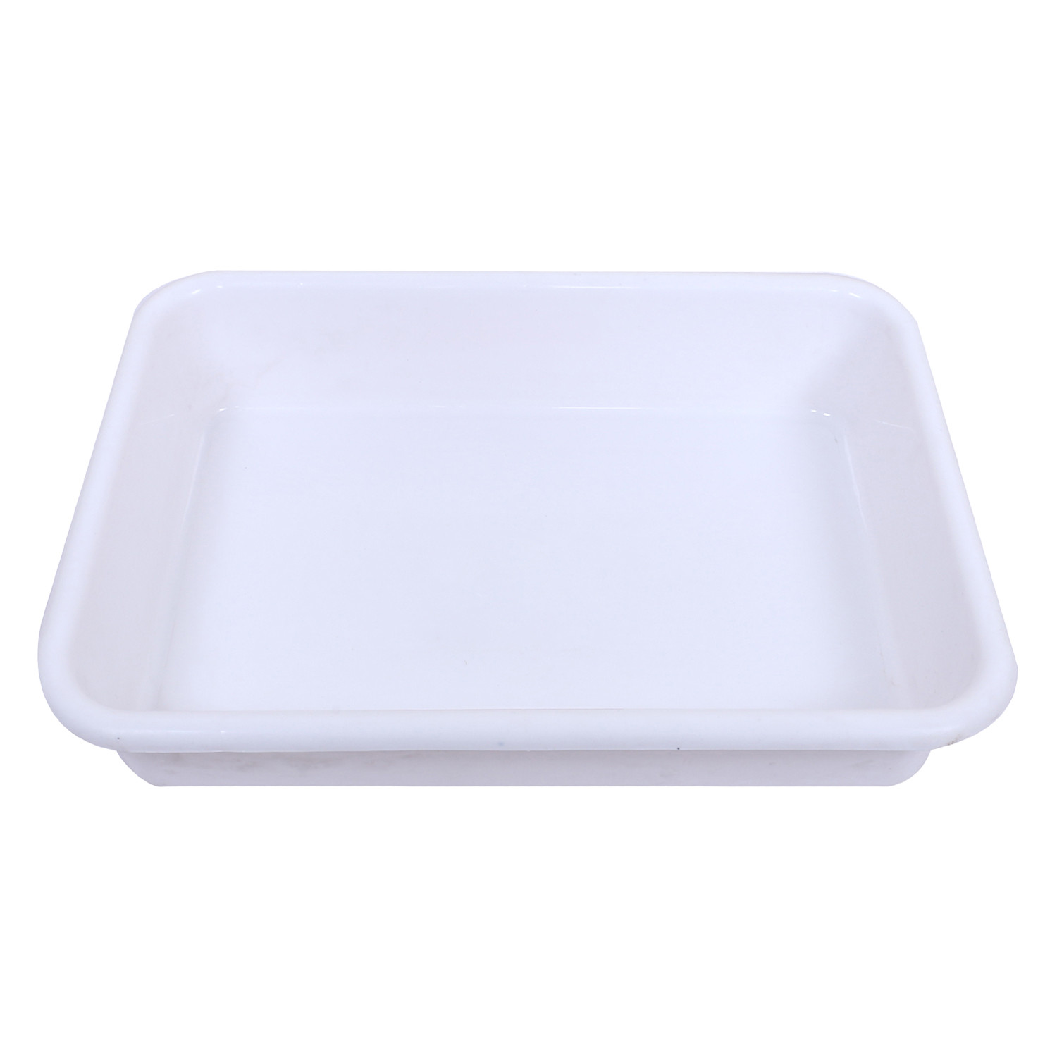 Kuber Industries Storage Tray|Versatile Plastic Storage Organizer|Rectangular Tray for Kitchen Storage|Storage Tray for office|Exel Tray 555 (White)