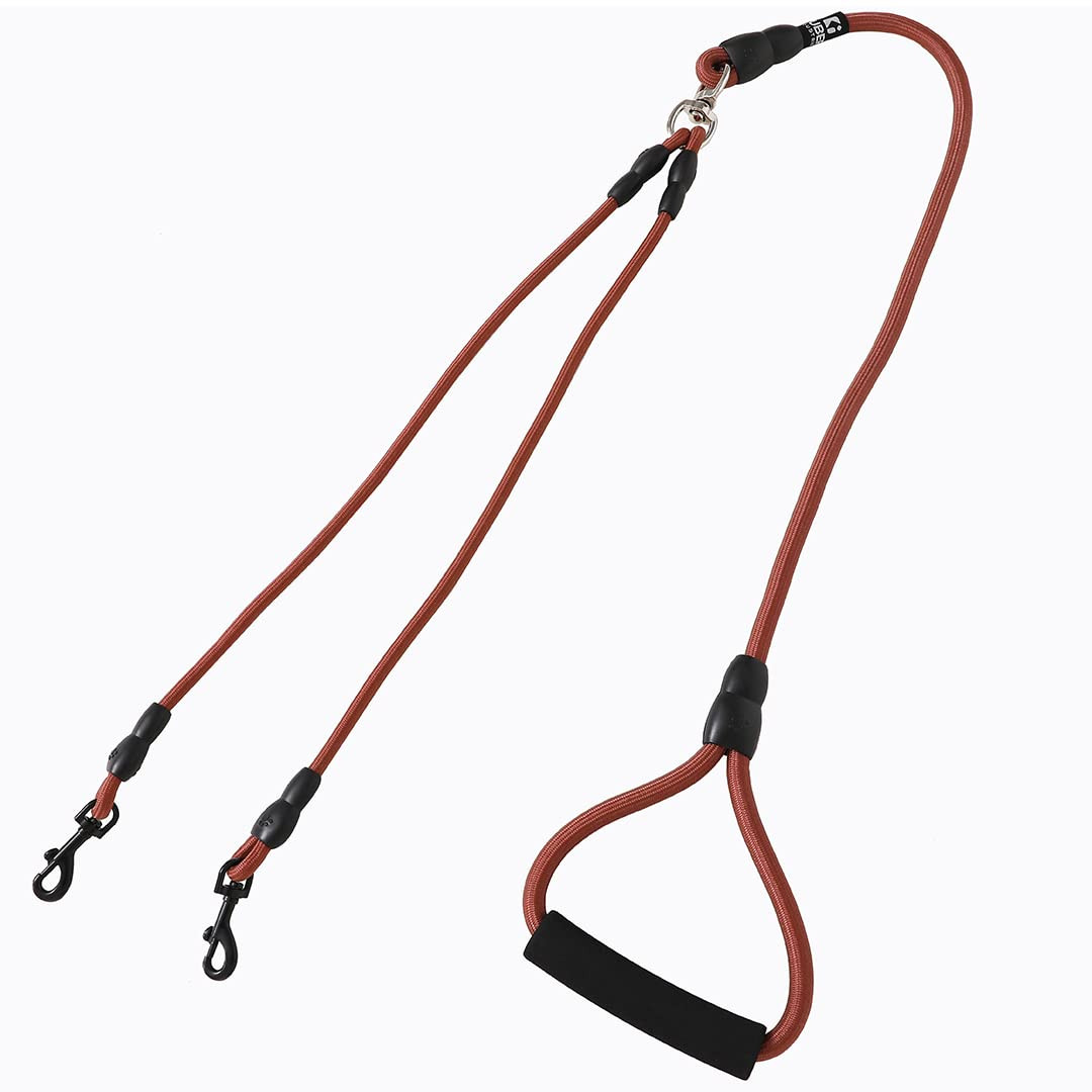 Kuber Industries Strong Dog Rope Leash with Comfortable Padded Handle, Coffee