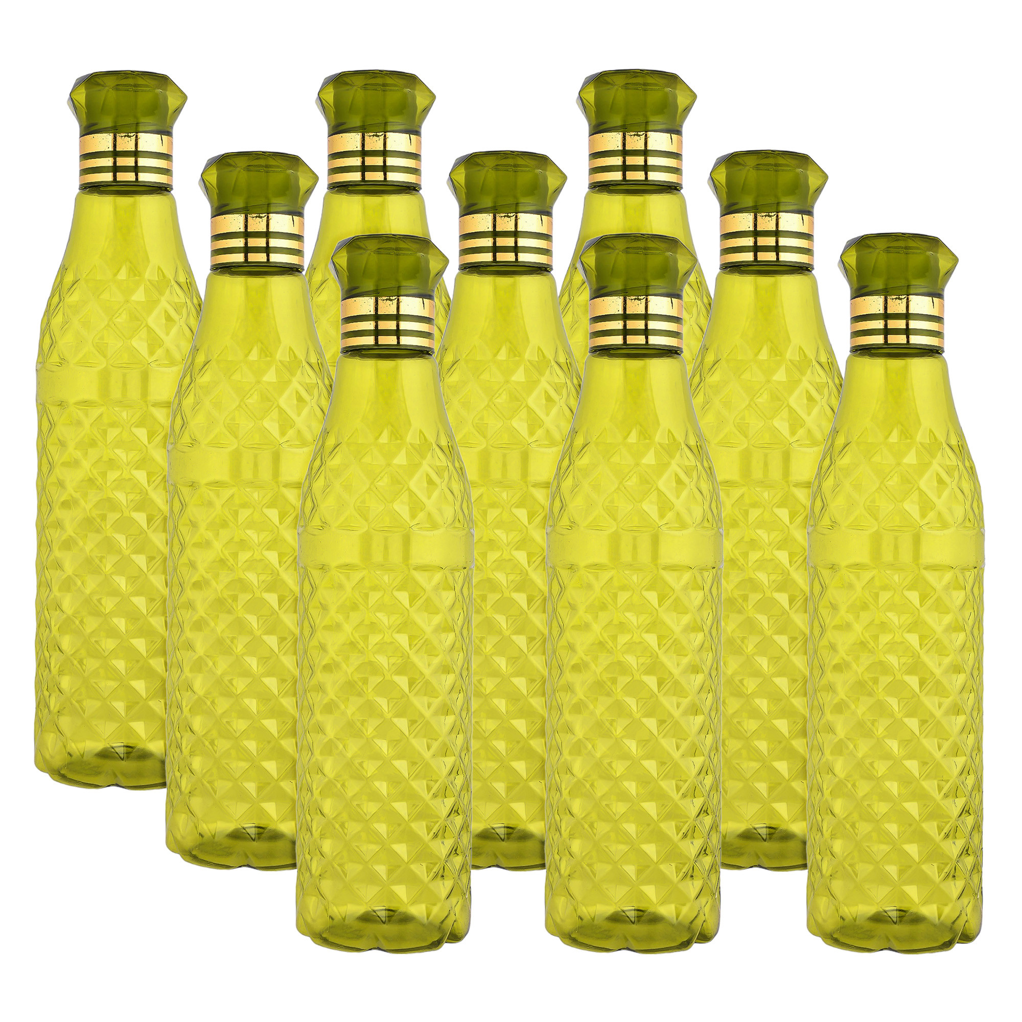 Kuber Industries Water Bottle | Plastic Water Bottle for Fridge | Water Bottle for Kitchen | Ideal for Restaurant | Water Bottle for Refrigerator | Crystal Bingo Bottle | 1 LTR |Green